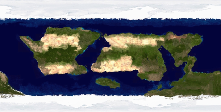 Cylindrical Projection of Globe